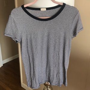 Navy and white striped t-shirt